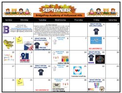 Our September Calendar!  